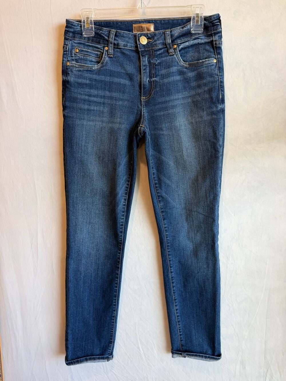 Kut From The Kloth Women's Catherine Boyfriend Jeans Straight Dark - Size 4